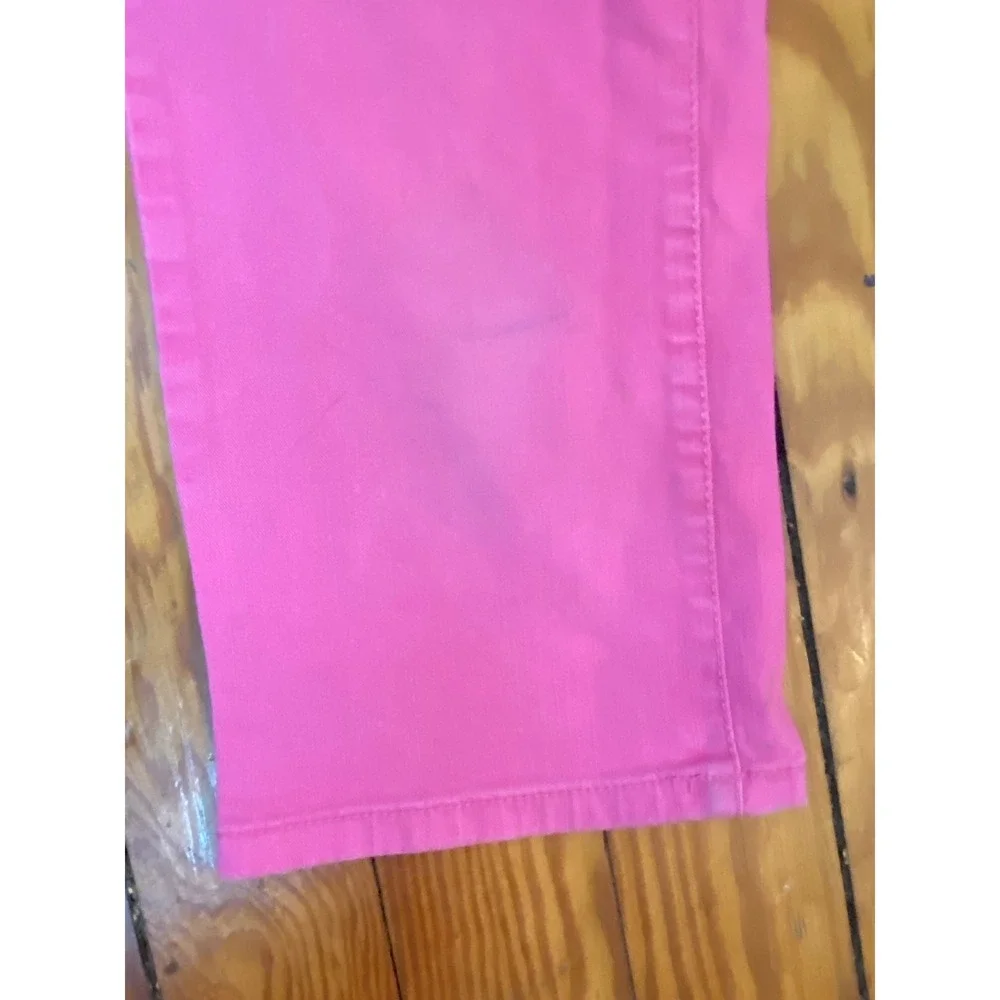 Comfort Denim Pink Cropped Pants‎ Womens Size 10 Capris Mid Rise Stretch New